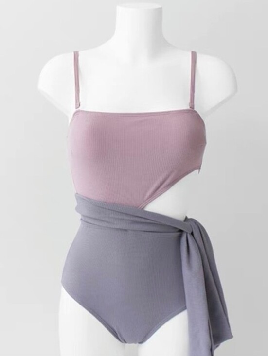 Other - 3 For $15 Ribbed One-Piece Swimsuit in Dusty Lavender M